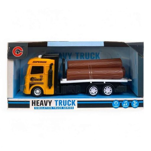 Teherautó munkagépes szett: rönkszállító, betonkeverő.