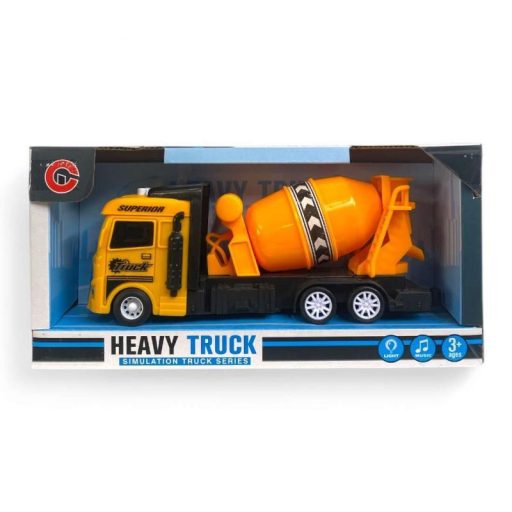 Teherautó munkagépes szett: rönkszállító, betonkeverő.