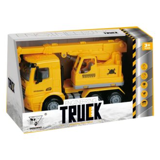 Teherautó munkagépes forgózsámolyos lendkerekes játék