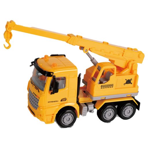 Teherautó munkagépes forgózsámolyos lendkerekes játék