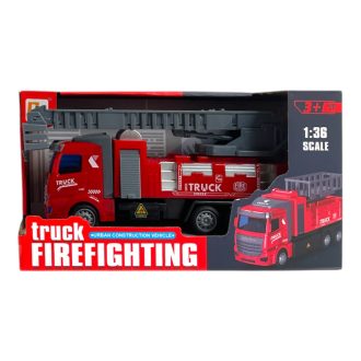 Tűzoltó autó, lend., 3 féle, 20 cm, 24x13 cm dob.