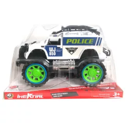   Rendőrautó, jeep, lend., "big foot", 2 szín, 26x17 cm plf.