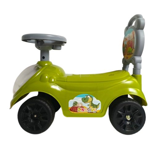 Ráülős, Gurulóka, el., zenél, Dínó forma,50x21 cm dob.