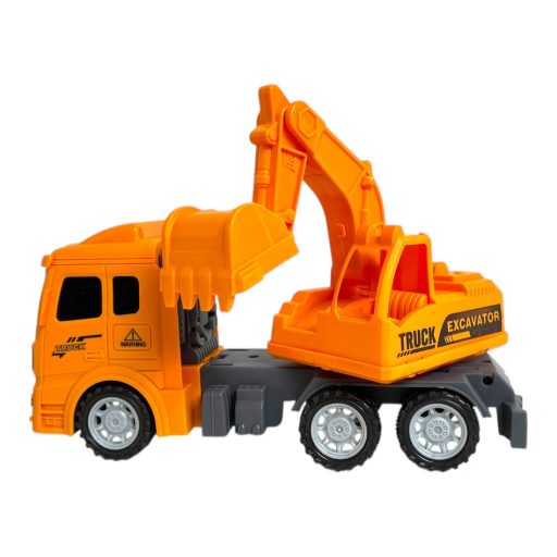 Teherautó, munkagépes, 4 féle, lend, 30x14 cm plf.