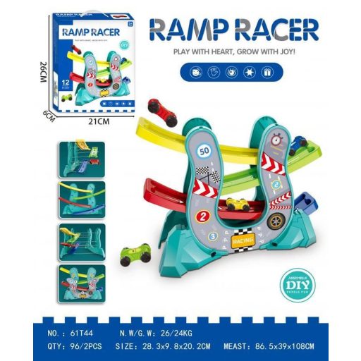 Ugrató autópálya készlet, izgalmas játék kis versenyzőknek.