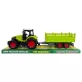 Traktor, hátul pótkocsi, lend. 38 cm, 40x13 cm plf.