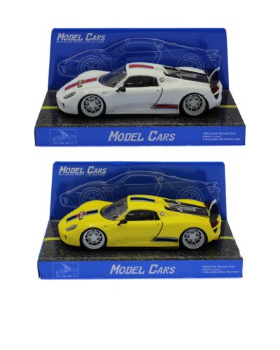 Porsche kisautó világítással, 32x14 cm, 2 színben elérhető.