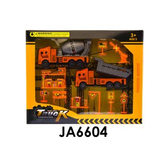   Teherautó munkagépes játék, emelőkosaras, 24x14 cm méretben.