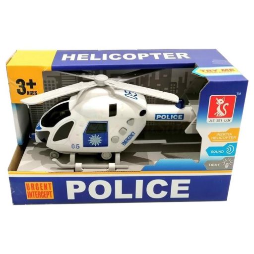 Elemes rendőrségi helikopter hang- és fényhatásokkal.