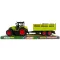Traktor klt., hátul utánfutó, hordószállító, lend., 40x13 cm plf.