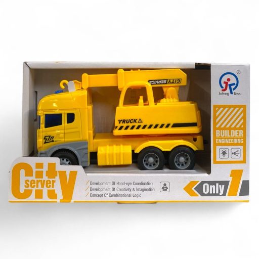 Teherautó munkagépes játék hang- és fényhatásokkal