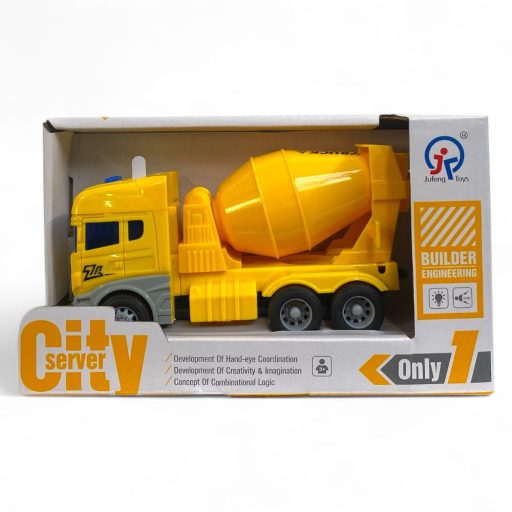 Teherautó betonkeverő hanggal és fénnyel, 20x11 cm.