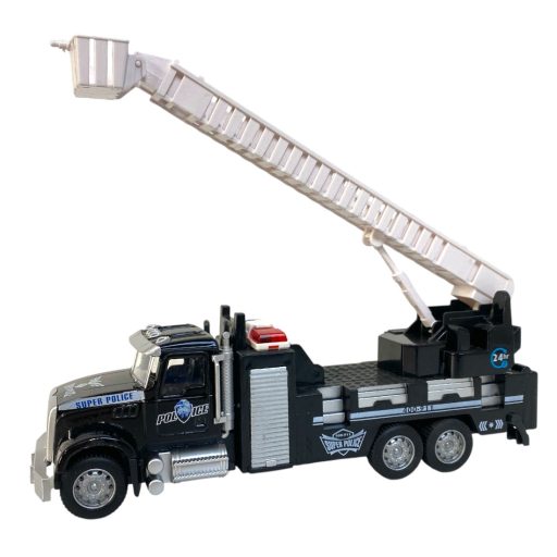 Fém teherautó, létrás, emelős, hátrah., 3 féle, 29x12 cm dob.