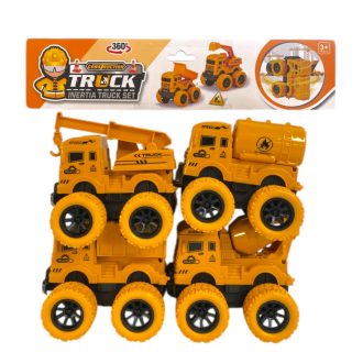   Teherautó klt., munkagépes, 4 db, lend., 6 féle, 32x26 cm zacsk.