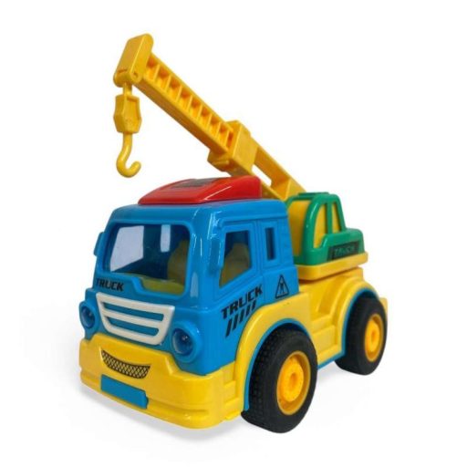 Teherautó munkagépes játék, valósághű hang- és fényhatásokkal.