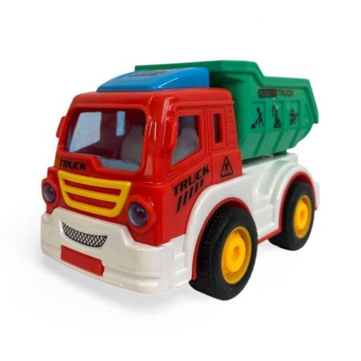 Teherautó munkagépes játék, valósághű hang- és fényhatásokkal.