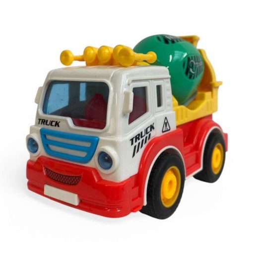 Teherautó munkagépes játék, valósághű hang- és fényhatásokkal.