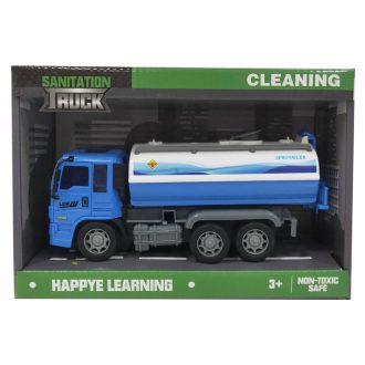   Teherautó tartályos lendkerekes játék, 24x16 cm méretben.