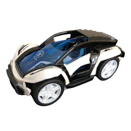 Rendőrautó, hátrahúzós, (részben fém) 2 szín, 12 cm., 12/disp.