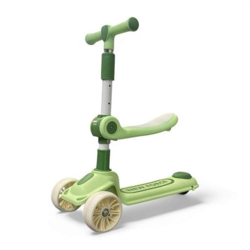 Állítható magasságú, világító kerekű, üléses roller gyerekeknek.