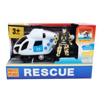   Helikopter hanggal, fénnyel, hátrahúzós, 23x14 cm méretben.