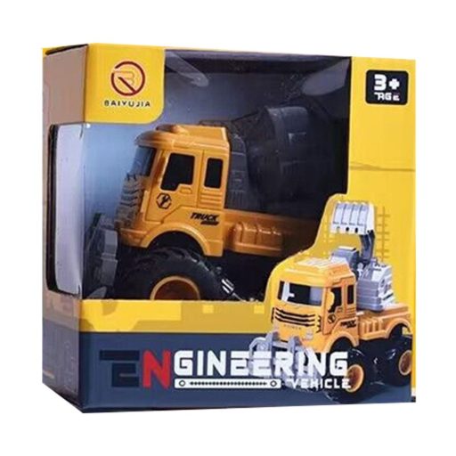 Teherautó, betonkeverő, ütközéskor felugrik, lend., gumi kerék, 13x13 cm dob.