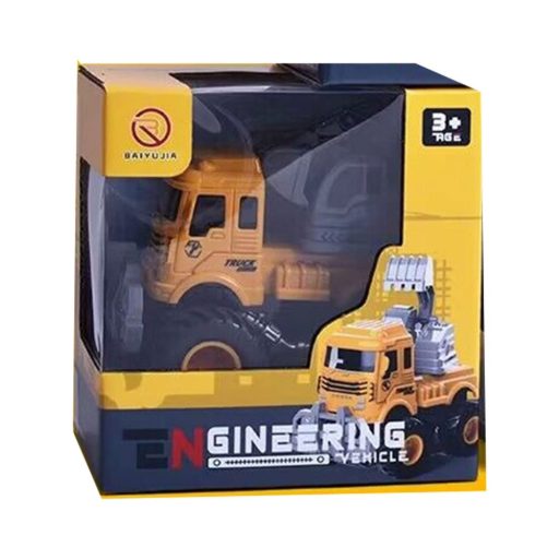 Teherautó, betonkeverő, ütközéskor felugrik, lend., gumi kerék, 13x13 cm dob.