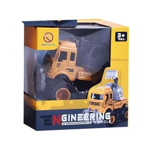 Teherautó, betonkeverő, ütközéskor felugrik, lend., gumi kerék, 13x13 cm dob.