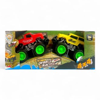   Terepjáró játékszett, 2 db, 4 színben, 32x14 cm méretben.