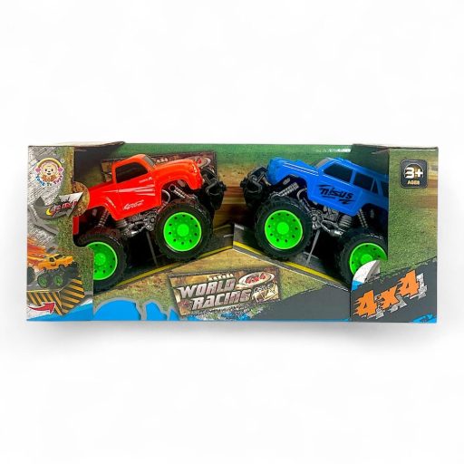 Terepjáró játékszett, 2 db, 4 színben, 32x14 cm méretben.