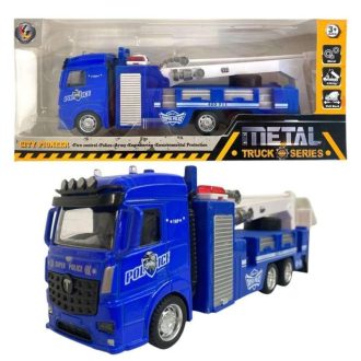   Fém autószállító játékszett, 3 féle autóval, hátrahúzós funkcióval.