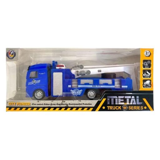 Fém autószállító játékszett, 3 féle autóval, hátrahúzós funkcióval.