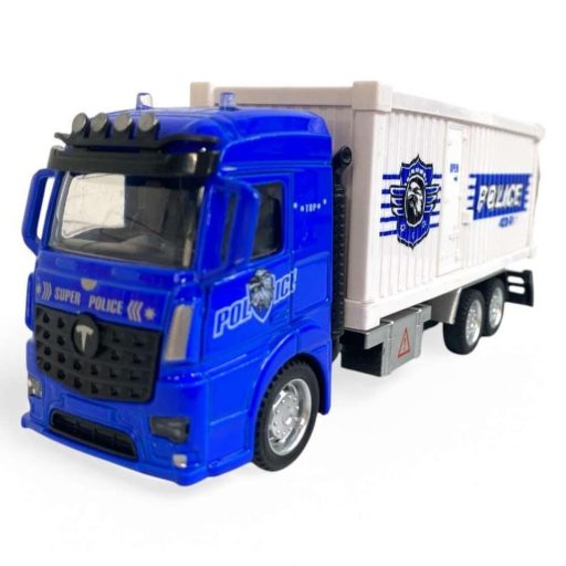 Fém autószállító játékszett, 3 féle autóval, hátrahúzós funkcióval.