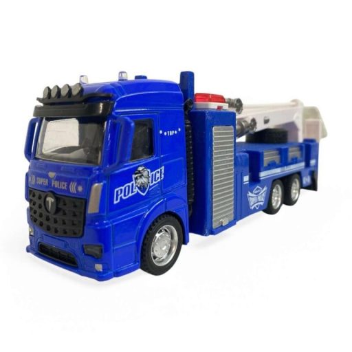 Fém autószállító játékszett, 3 féle autóval, hátrahúzós funkcióval.