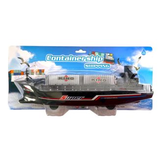 Hajó, konténerszállító, lend., 2 szín, 36x16 cm lapon