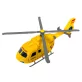   Fém helikopter, el., igazi hang+fény, ajtónyit, forgó rotor, lend., 3 szín, 25x15 cm dob. Gombel.
