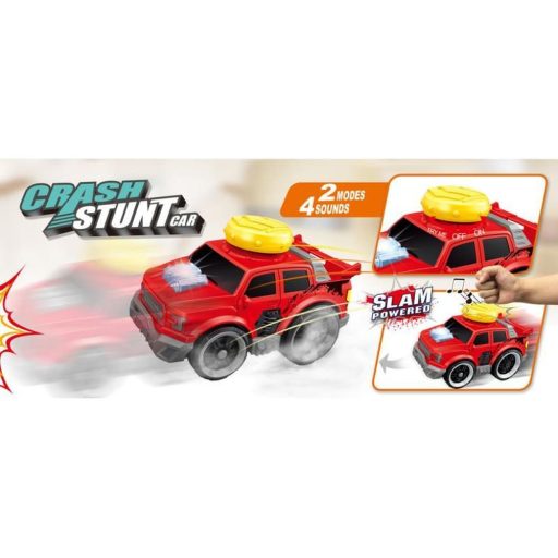 Autós játék, hanggal és fénnyel, 18x13 cm méretben.