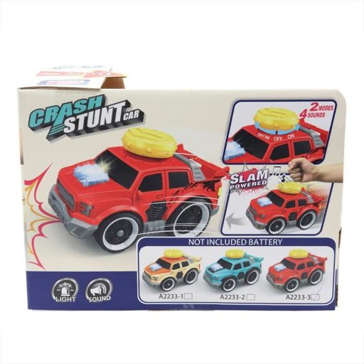 Autós játék, hanggal és fénnyel, 18x13 cm méretben.