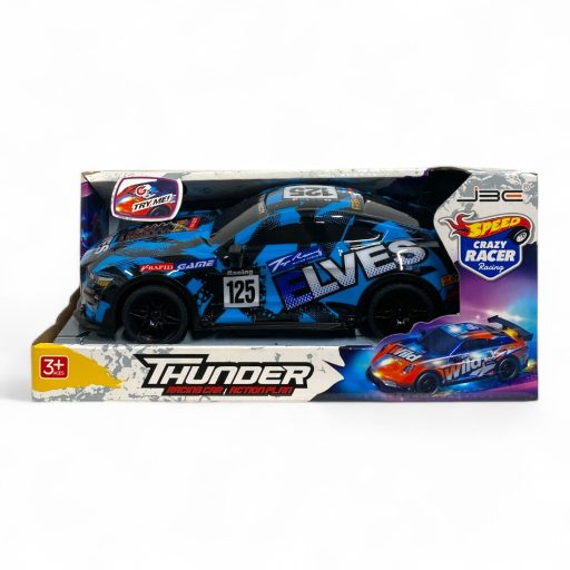 Autós játék, motorhanggal és fénnyel, két színben, 28 cm.