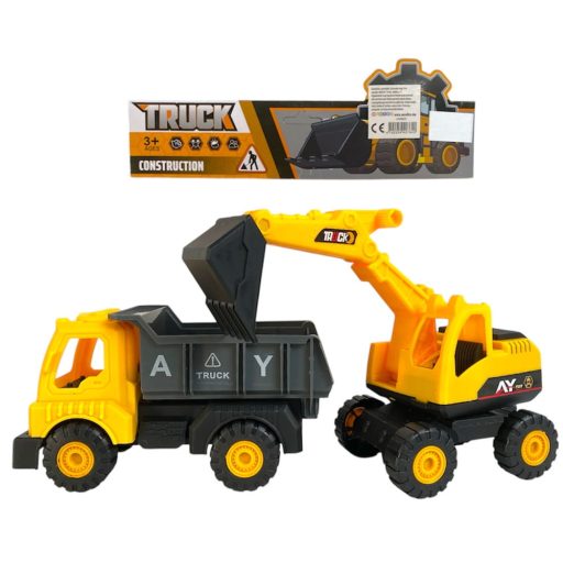 Teherautó klt., munkagépes, 2 db, billencs, markoló, 27x27 cm zacsk.