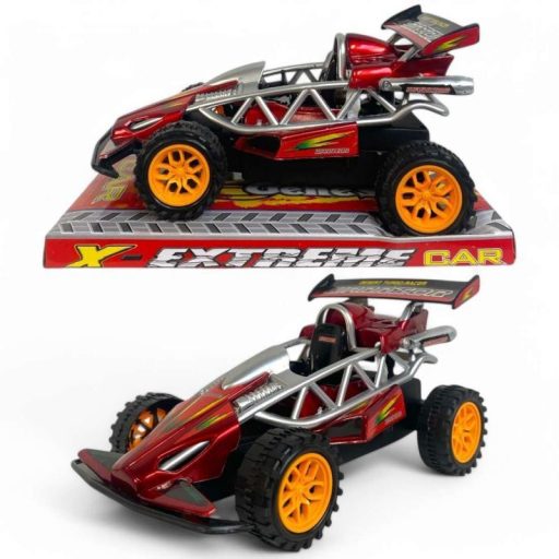 Autóverseny lendkerekes játék, 2 színben, 24x15 cm méretben.