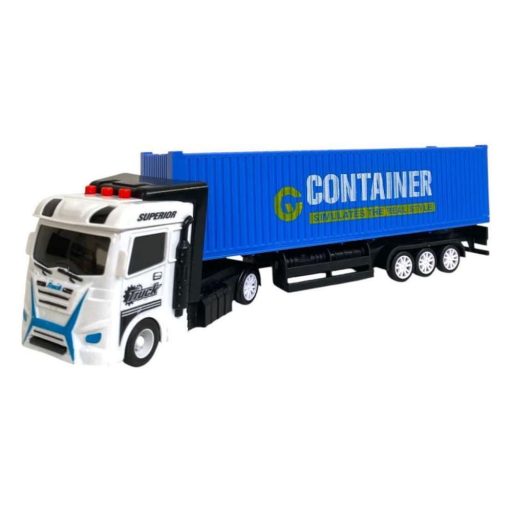 Teherautó hanggal és fénnyel, 3 színben, 35x12 cm méretben.