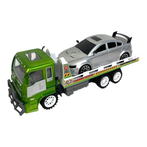 Autószállító, + 1 autó, lend., 3 szín, 36x14 cm plf.