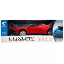   R/C autó, el., vil., fullfunkc., Ferrari, 2 szín, 33x12 cm dob.