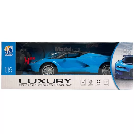 R/C autó, el., vil., fullfunkc., Ferrari, 2 szín, 33x12 cm dob.