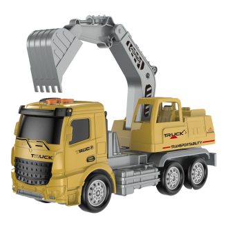   Teherautó munkagépes játék hanggal és fénnyel, rázkódó funkcióval.