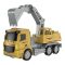 Teherautó munkagépes játék hanggal és fénnyel, rázkódó funkcióval.