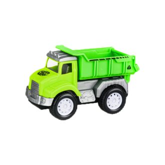 Teherautó készlet: 4 db munkagép, lendkerekes, 28x18 cm.