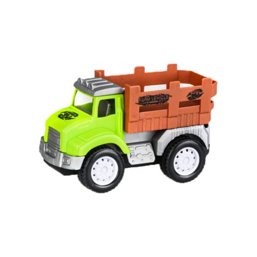 Teherautó készlet: 4 db munkagép, lendkerekes, 28x18 cm.