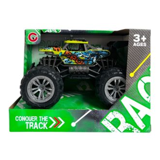   Autó, el., igazi hang+fény, rugózik, gumikerék, lend., 2 szín, 21x16 cm dob. Gombel.